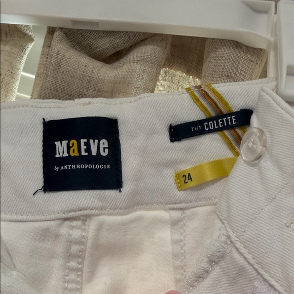 EUC Anthropologie The Colette Crop Wide-Leg Jeans by Maeve White 0/24 - Picture 6 of 9